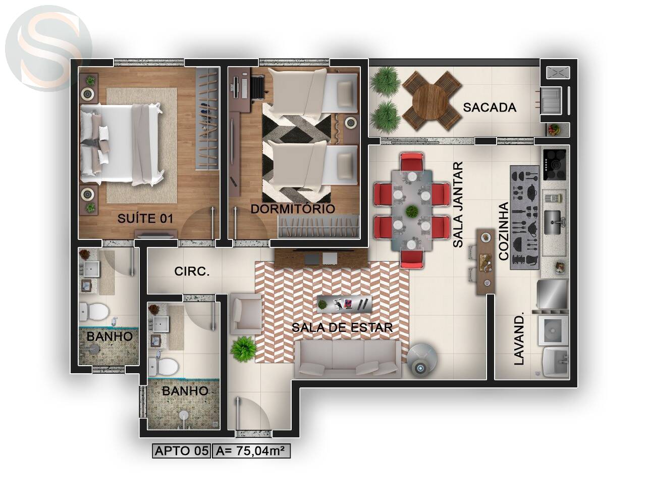 Apartamento à venda com 2 quartos, 79m² - Foto 12